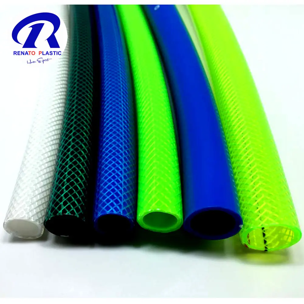 China PVC Garden Water Discharge Braided Vinyl Hose