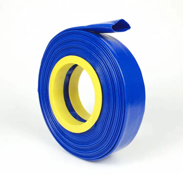 Blue PVC Layflat Water Discharge Pipe Hose