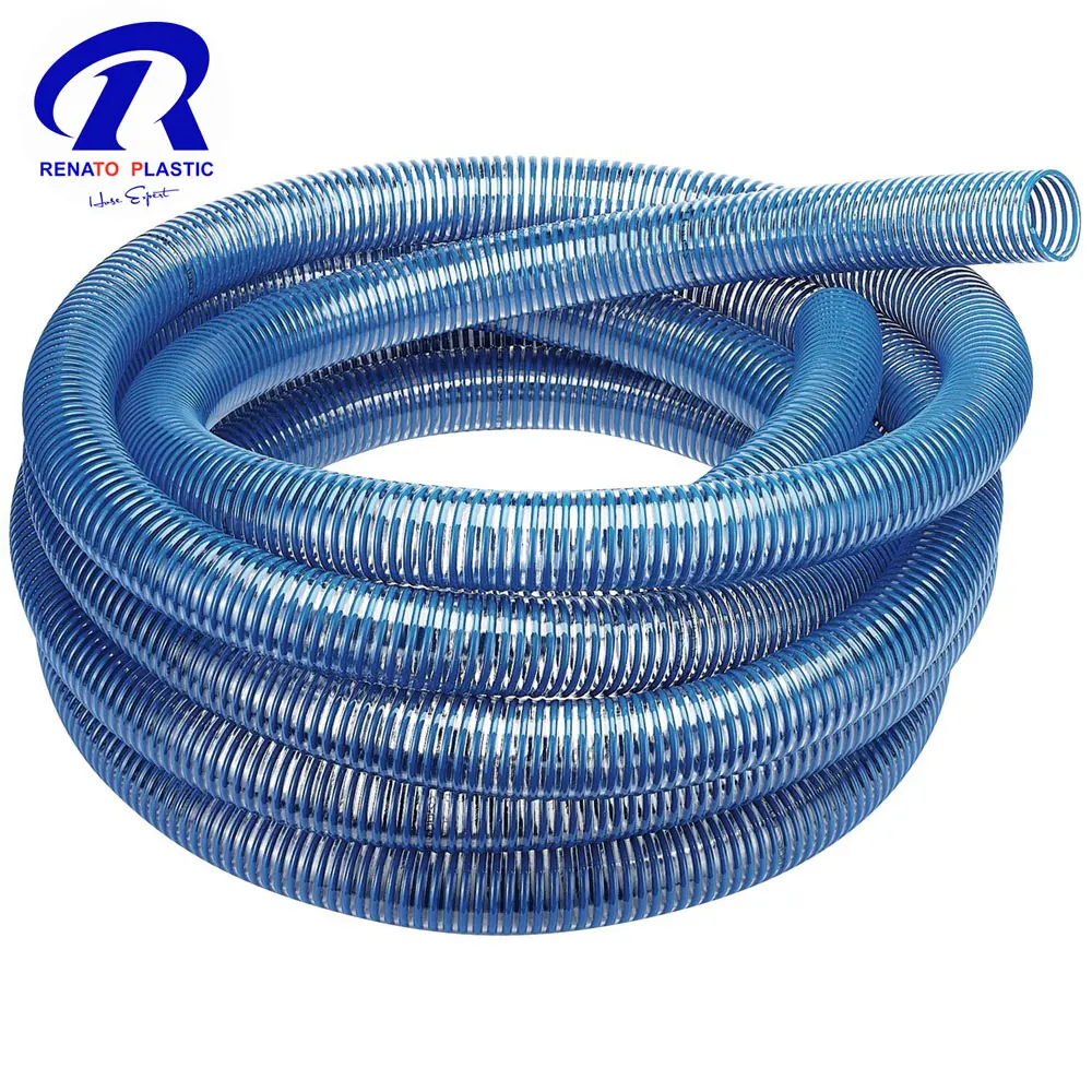 High Pressure Wear Resistant PVC Flexible Helix Suction Hose For Sand