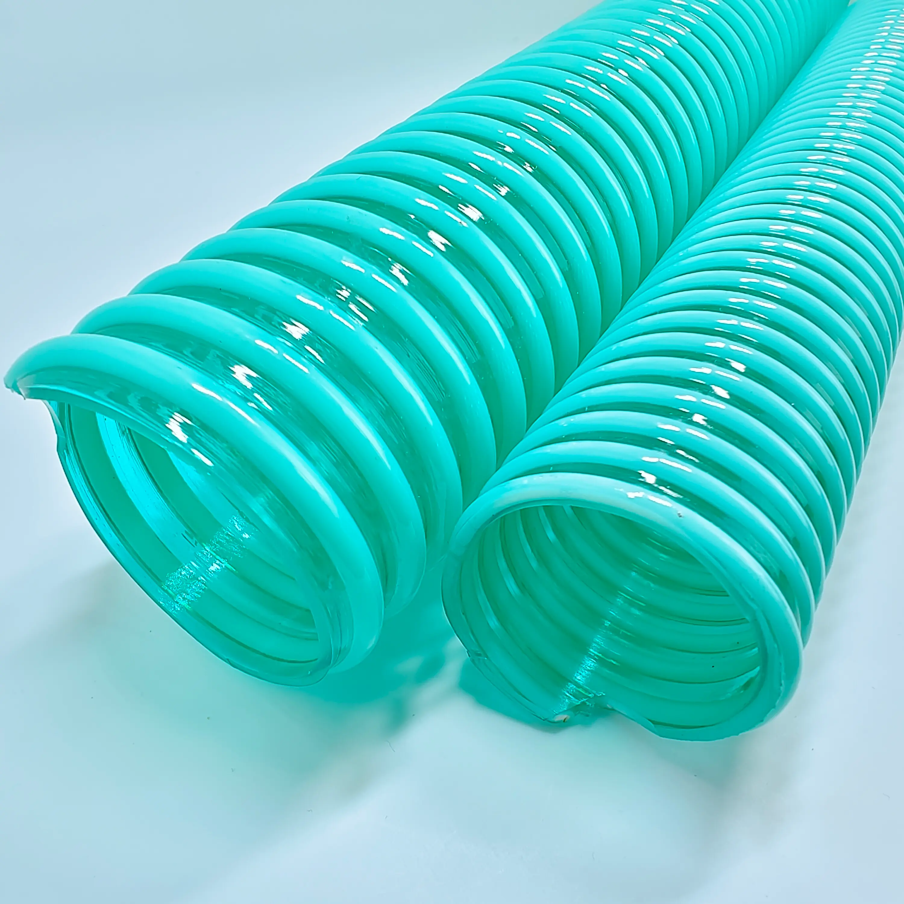 Mangueras de absorción de agua de superficie corrugada de PVC para bombas de agua